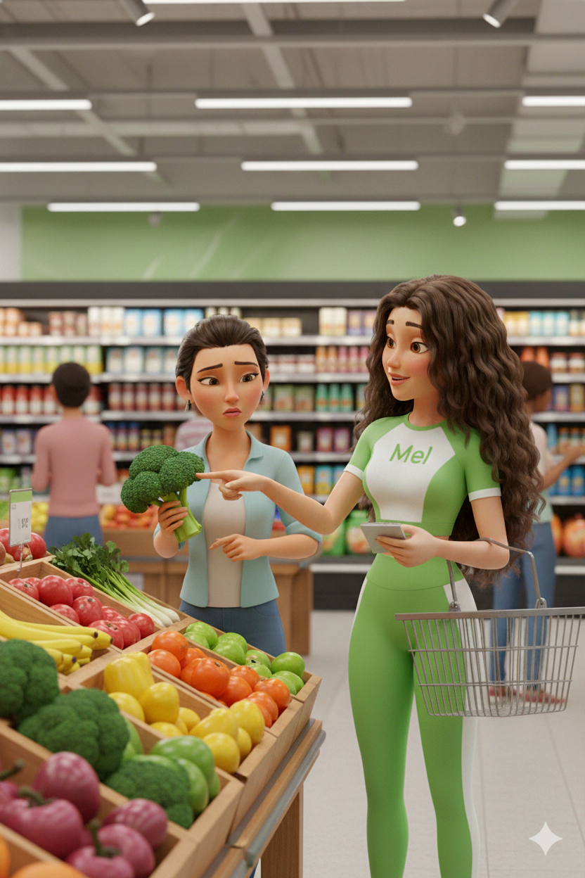 Mel ajudando nas escolhas do dia a dia